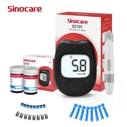 Sinocare SZ101 Blood Glucose Meter Glucometer Kit Diabetes Tester Medical Blood Sugar Meter or Only Test Strips Lancets