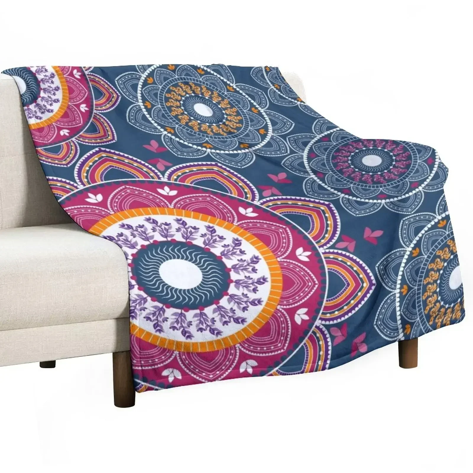 

Joyful Mandala Throw Blanket Softest Fashion Sofas Blankets