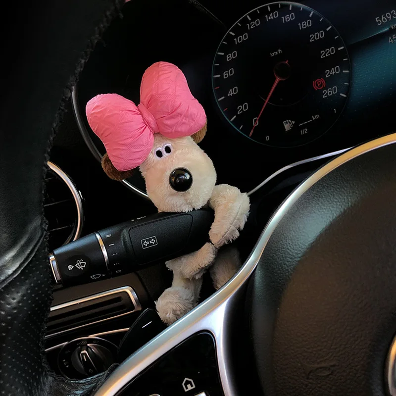 Creative Car Ornaments Cute Dog Plush Doll Toy Feeling Anime Car Interior  Accessories Funny Decoration Windshield Wiper