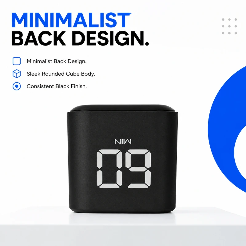 Productivity Cube Timer Gravity Sensor Flipping LED Display 4 Preset Time Dual Modes Countdown Cooking Study Mini Digital Timer