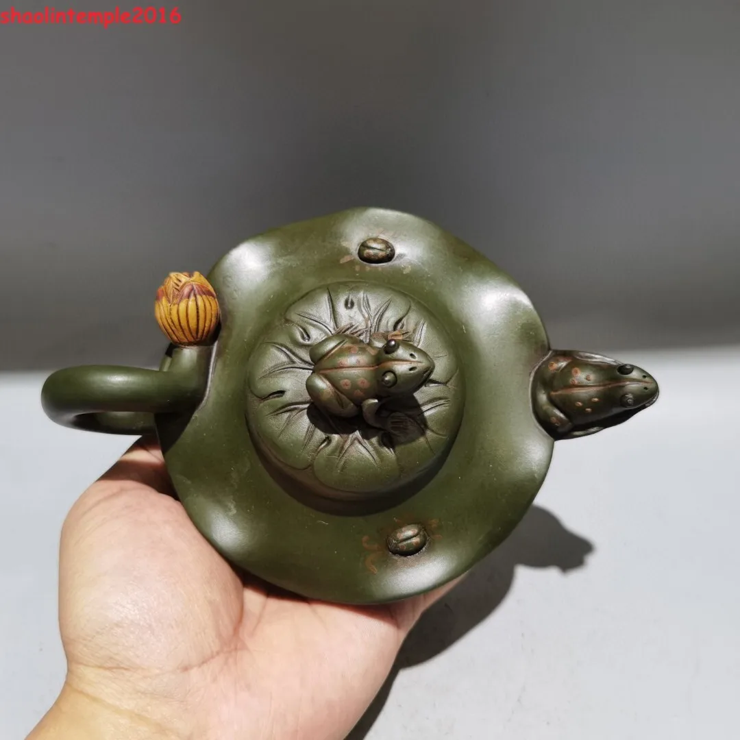 6.8''Old Chinese Yixing Zisha Exquisite purple clay teapot Marke