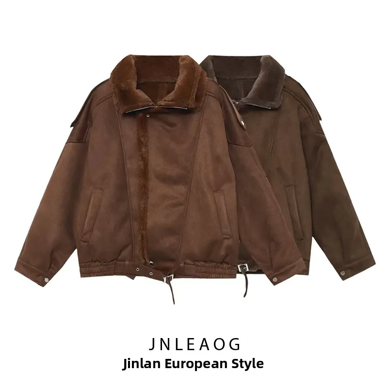 

JNLEAOG Модная женская верхняя одежда с ветрозащитным дизайном, осенняя новинка, универсальная, премиум-класса, из полиэстера, с длинными рукавами, на молнии