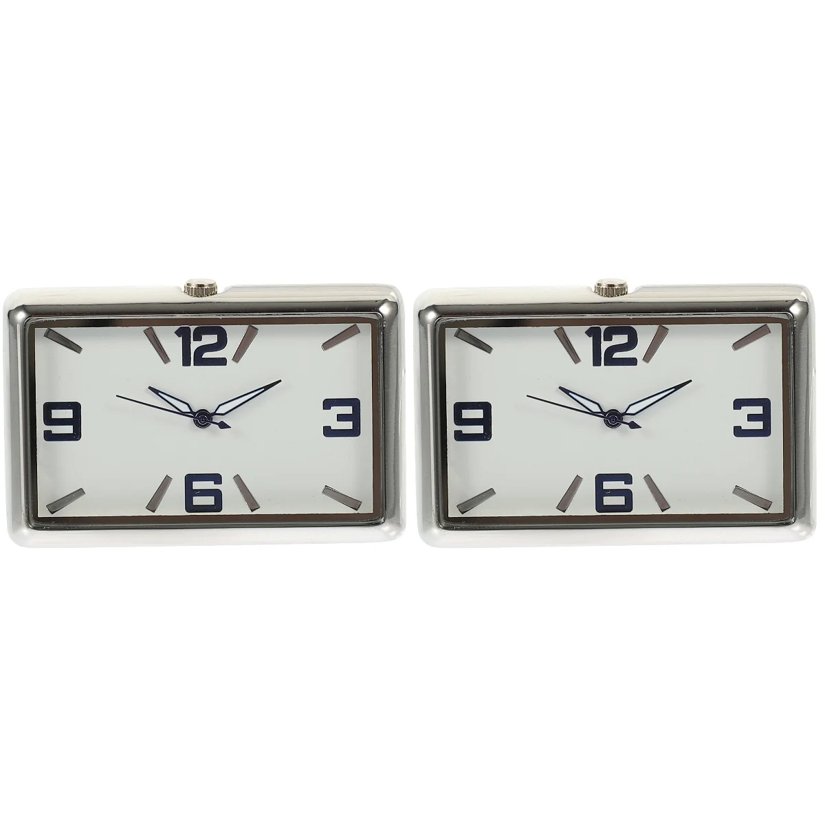 2 Pack Car Self-adhesive Clock Dashboard Decor Digital Quartz Fluorescent Glass Universal in The