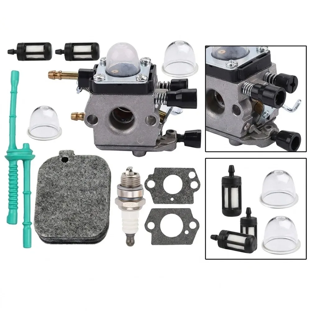 Carburettor C1Q-S68G Compatible with BG45 BG46 BG55 BG65 BG85 SH55 SH85 For Leaf Blowers 10-Piece Kit with Gaskets Bulbs