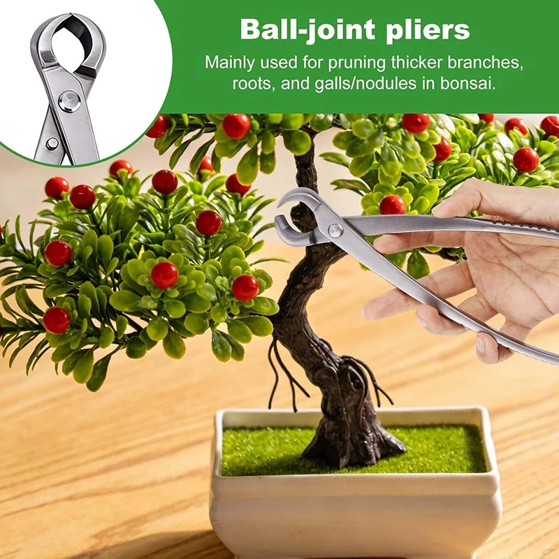 3pcs Bonsai Tool Stainless Steel Bonsai Trimming Kit with Knob Cutter Concave Cutter Leaf Scissors For Precision Pruning Shaping