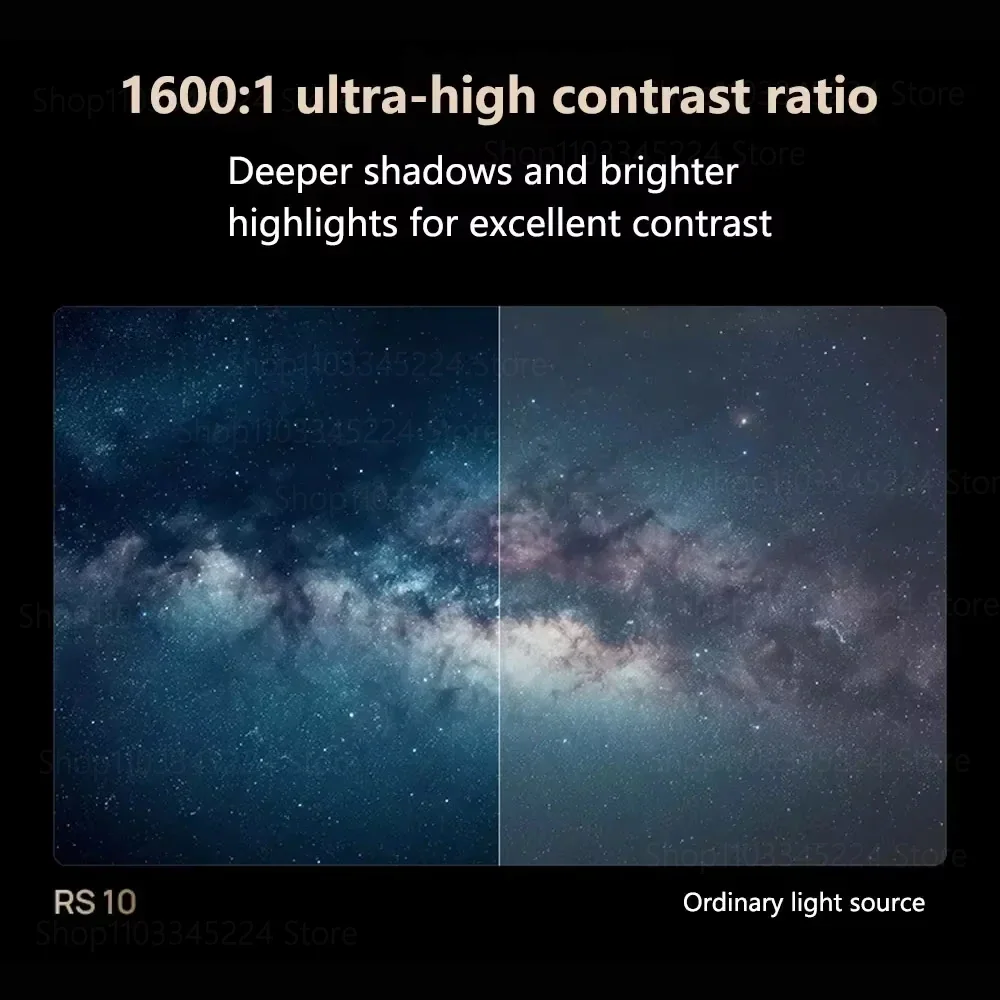 جهاز عرض ليزر ثلاثي 10 ، 4K ، CVIA Lumens ، ضوء مزدوج PTZ ، مسرح منزلي ذكي ، 3D ، HDR10 ، أندرويد ، سينما واي فاي