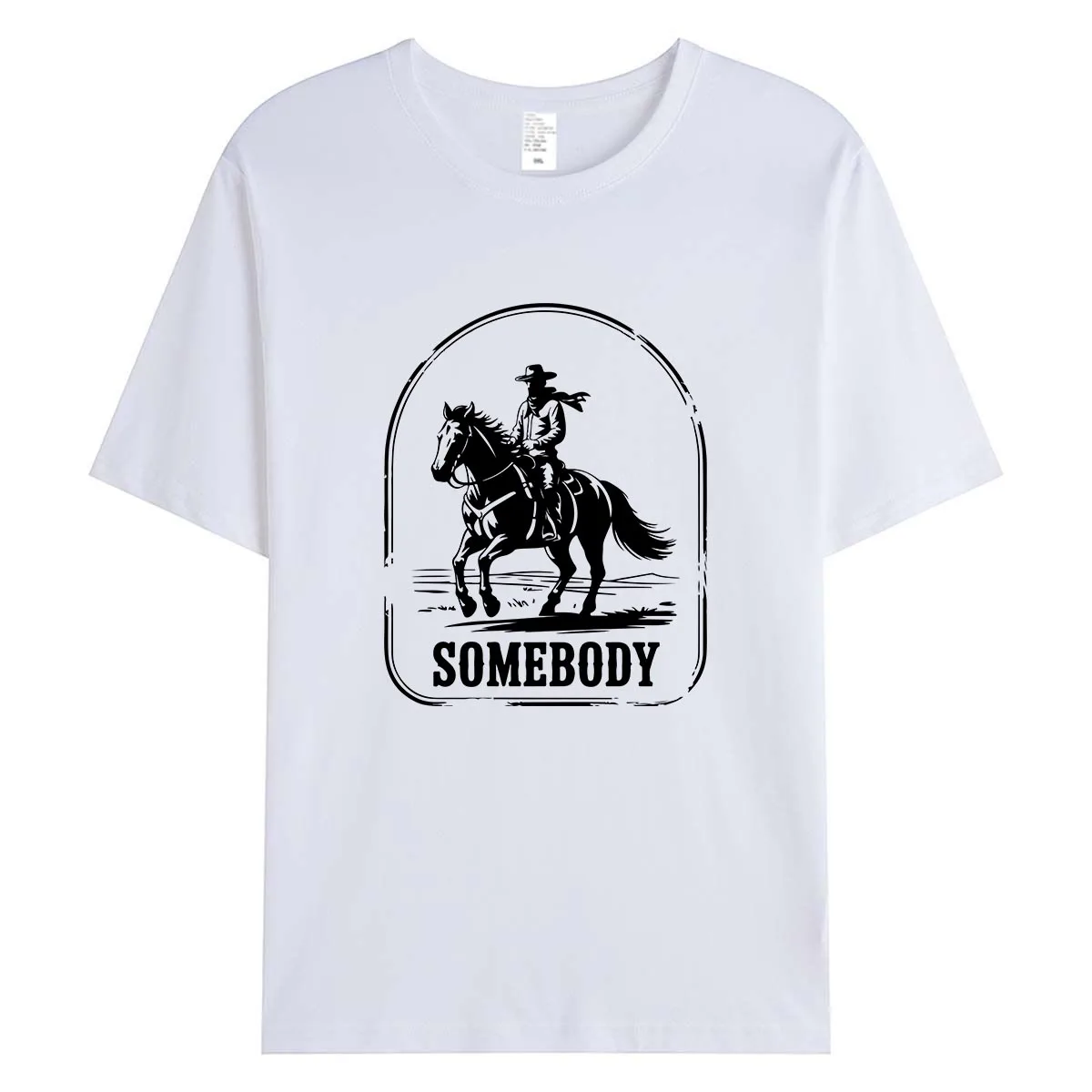 Western Cowboy Horse Riding Women T-Shirt Vintage Silhouette Rodeo Graphic Tee Country Style Summer Cotton Tops Casual