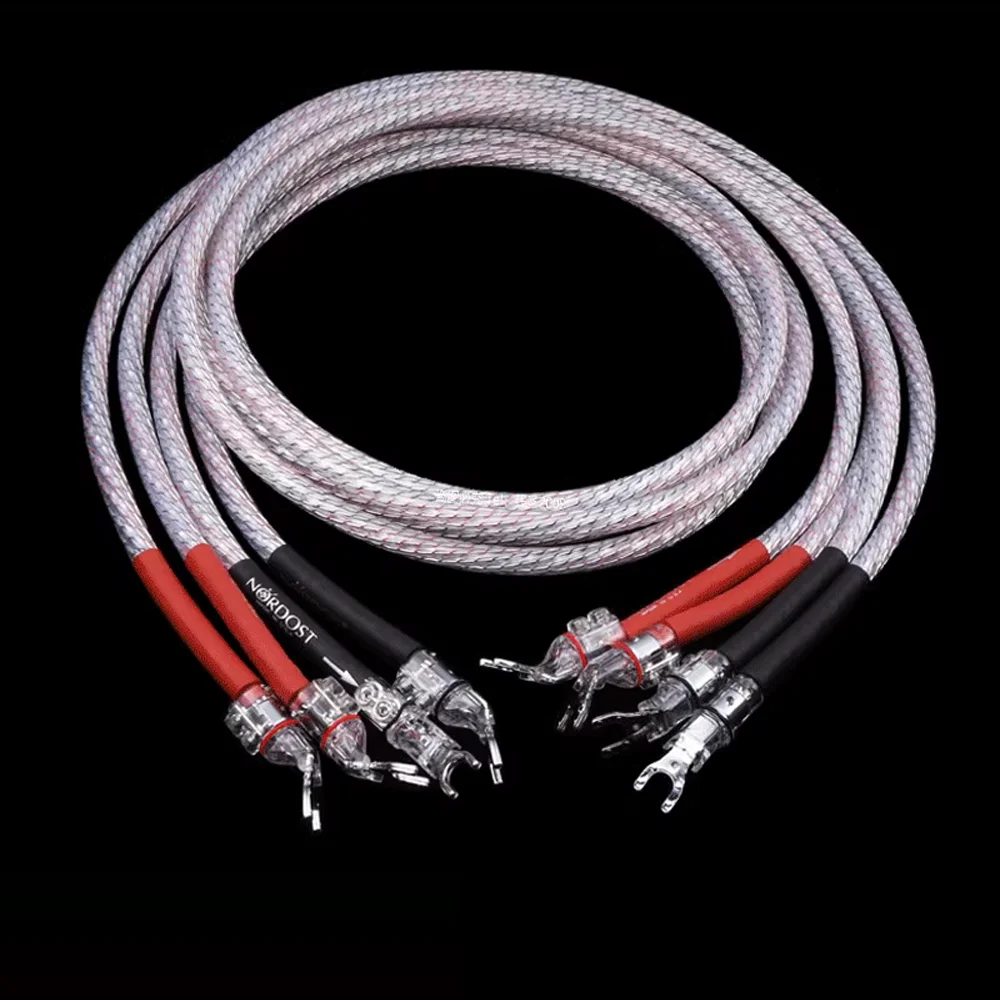 HIFI WBT Y Spade Banana Speaker Connector 7N Nordost Valhalla Audio Speaker Audiophile Cable for Amplifier