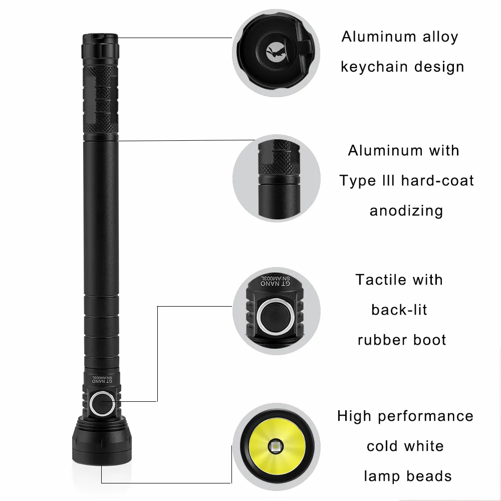 ミニLED懐中電灯,550lm,充電式,懐中電灯,トーチ,aaa電池,自己防衛用,屋外照明