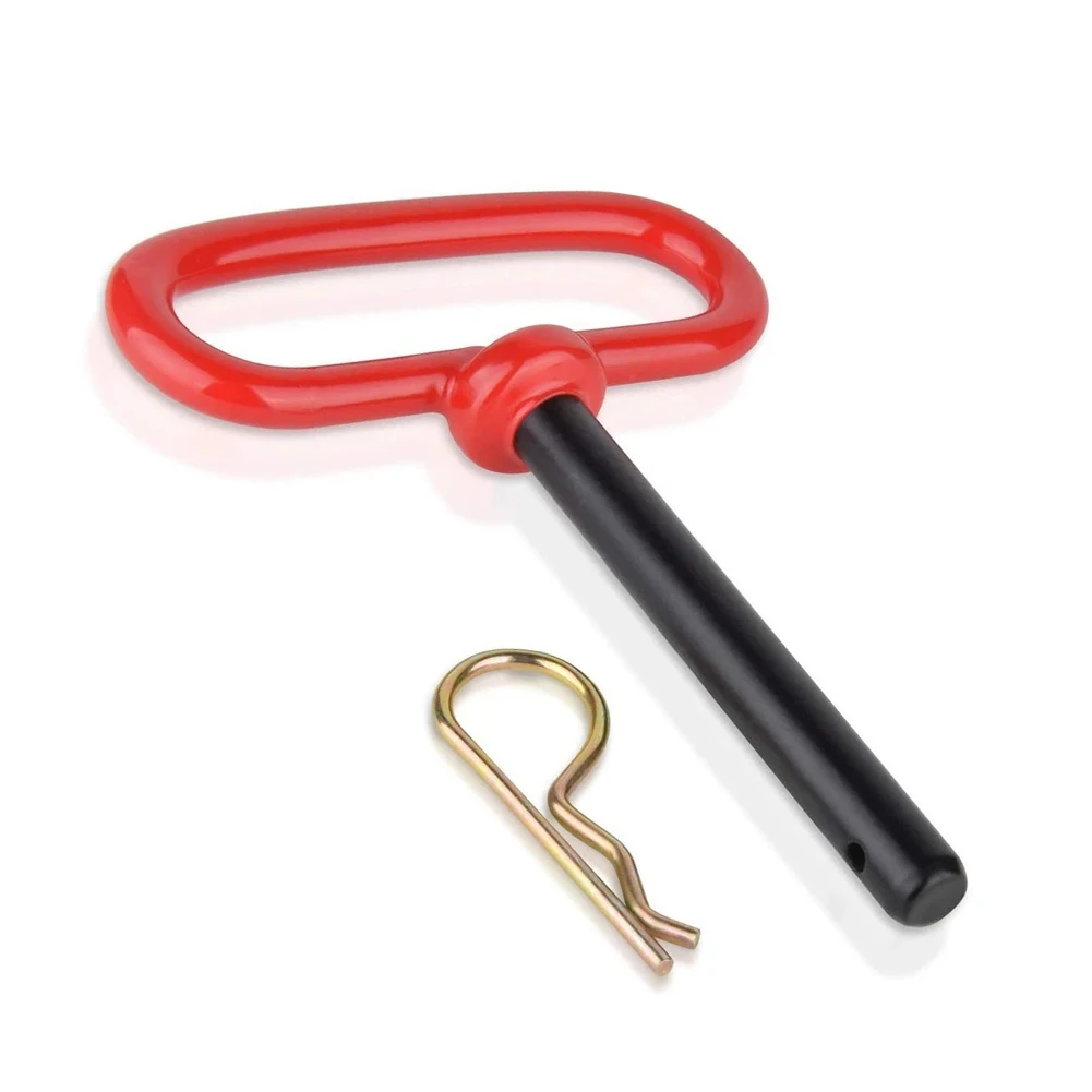 Tractor Hitch Pin 2 Pcs 5/8 inch Diameter x 6 inch Length Black Coated Steel Hitch Pin and Clip for Tow Vehicles