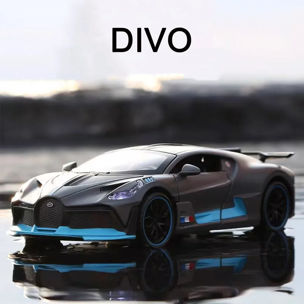 

Масштаб 1/32 Bugatti DIVO, модели автомобилей, металлические литые игрушки, легкая музыка, суперкар, колесо, спортивные автомобили, украшения для мальчиков, подарки