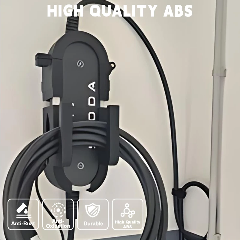 Wall Mount with Cable Bracket For Charger 3.6-11kW For Audi E-tron For Skoda iV Cable Arrangement Holder Bracket