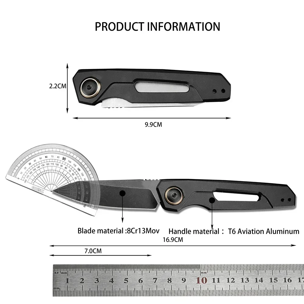 KS 7550 Launch 11 Pocket Knife CPM154 Limewater Blade Aluminum Handle Outdoor Survival Jungle Knife EDC Tactical Folding Knife