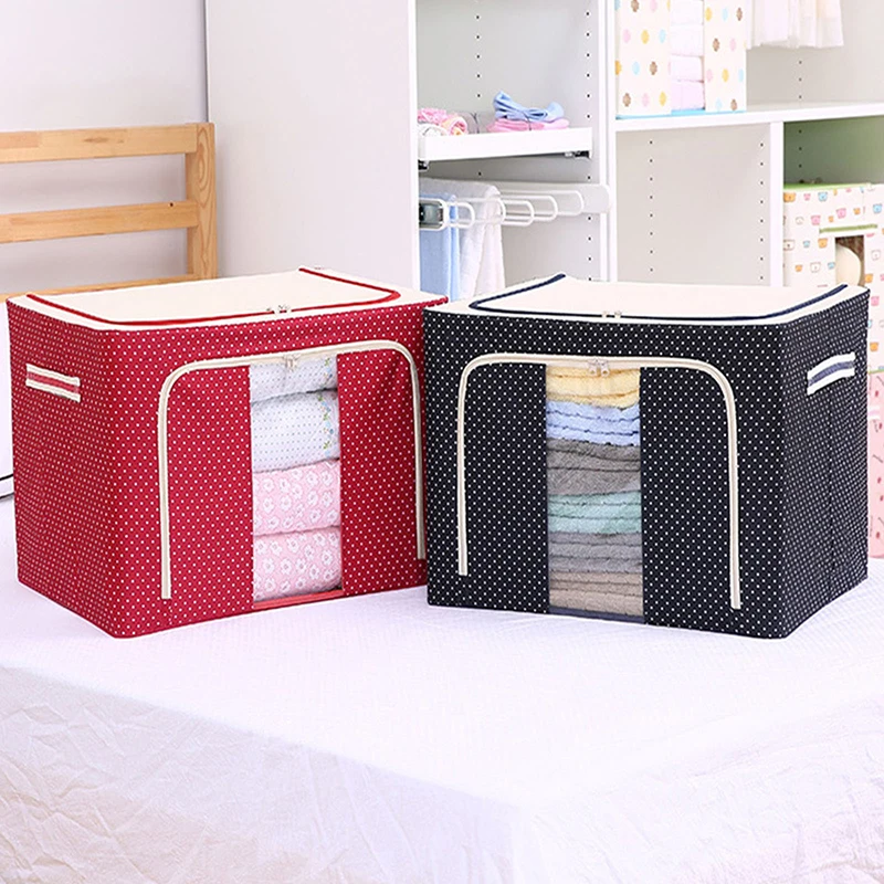 Oxford Cloth Storage Box Clothes Closet Organizer Bed Quilt Sheet Blanket Pillow Rack Container Foldable Storage Case