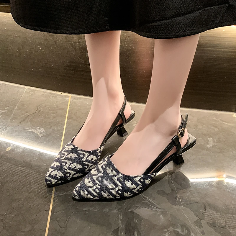 

"New Style Gorgeous Backless Sandals for Women - Slim Heel, Pointed Toe, Elegant Dress Shoes.