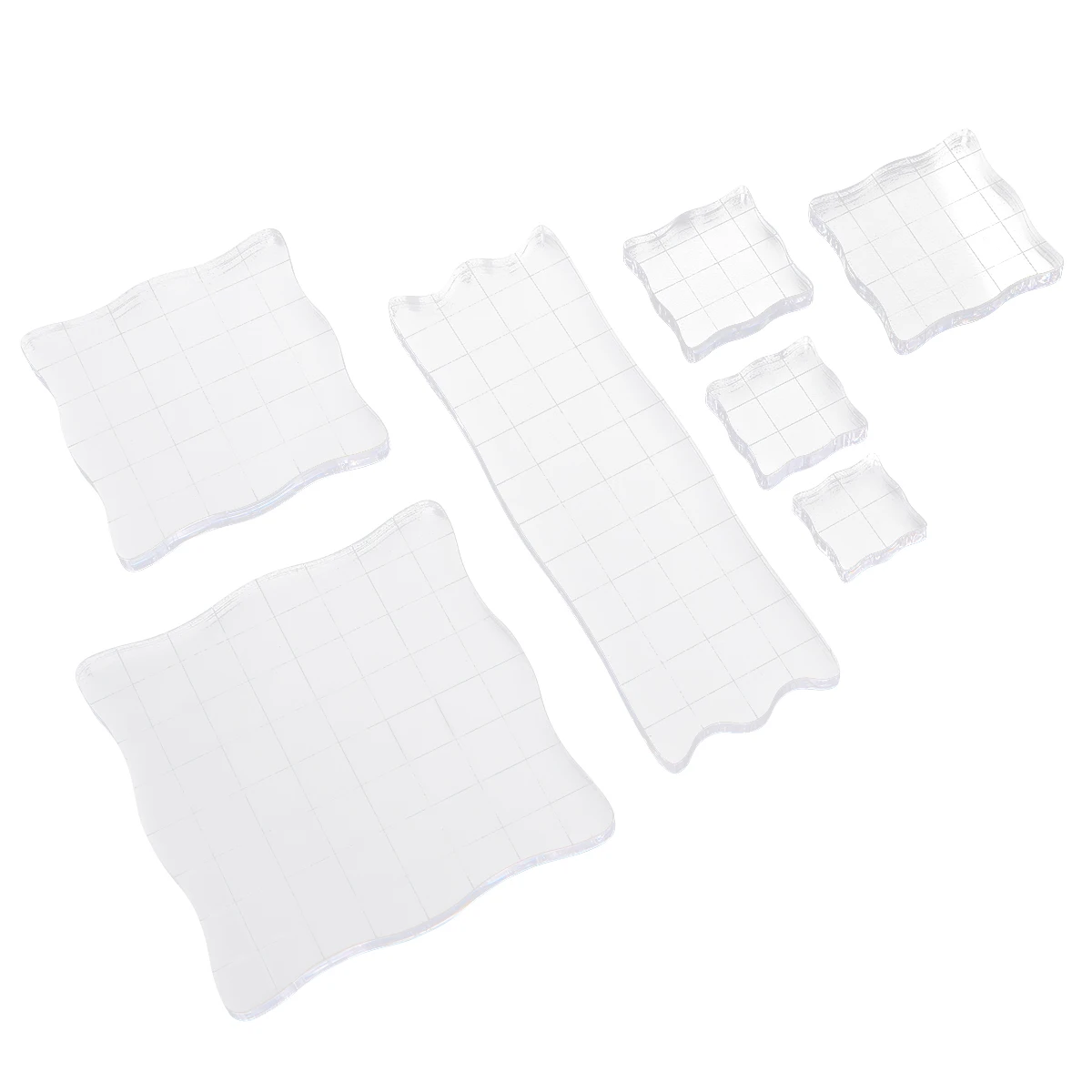 

7pcs Stamp Kit Acrylic Transparent Board DIY Crafts Seal Embossing Dies Photo Album Transparent Stamp Board Storage