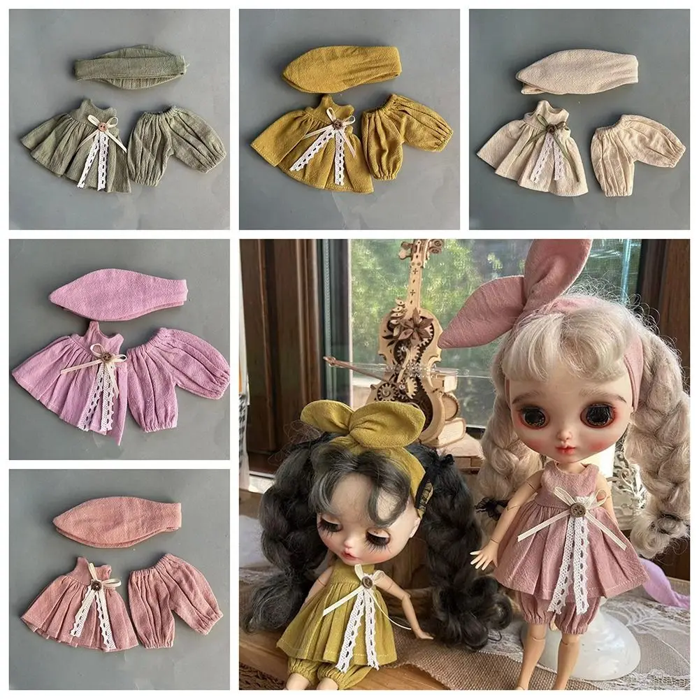 

Princess Dress Blythe Doll Clothes Doll Ornament Pastoral Style OB22 OB24 Accessories Cute Baby Clothes Set Blythe Vintage Dress