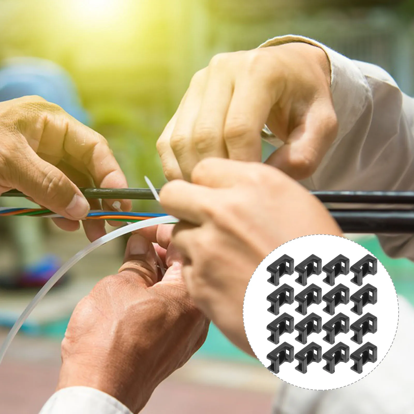 

500pcs Cable Mounts Wire Holders Zip Tie Mounts Saddle Type Base Clips ABS Material Home Office Durability Stability