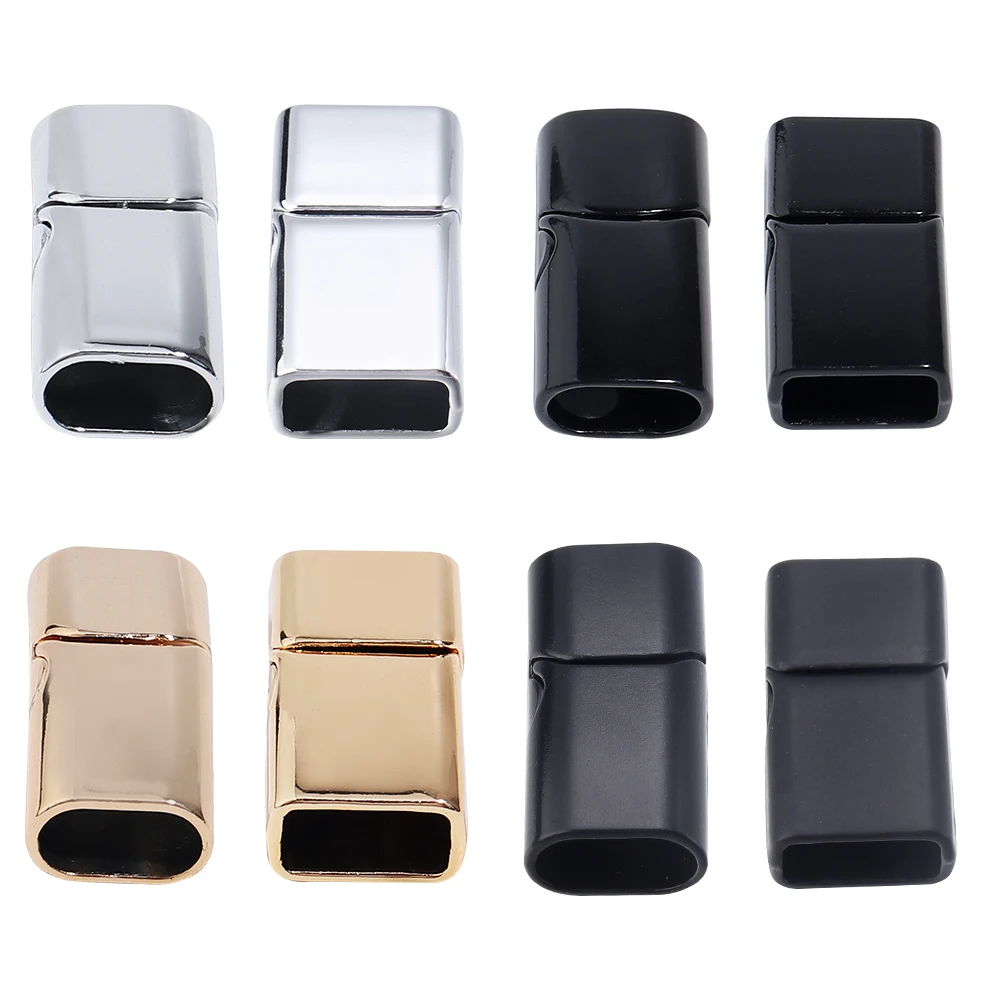 5 Stück Legierung Magnetschnallen Flache Lederseilverbinder Verschlüsse 12*6mm für DIY Armband Zubehör Schmuckherstellung Zubehör