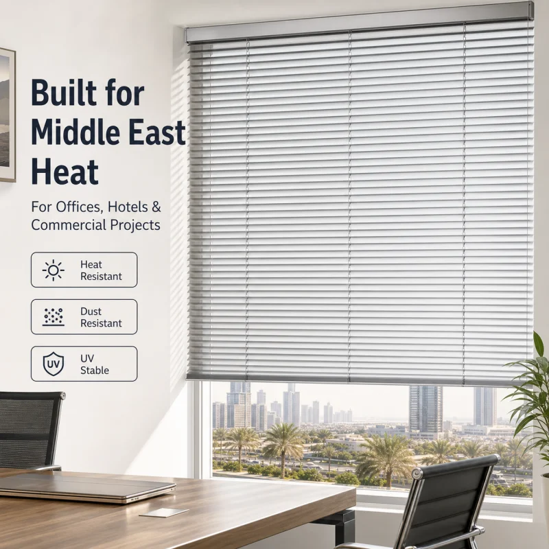 Durable Aluminium Blinds Light Control 25mm Slat Balanced Privacy Heat Resistant Manual Cordless Venetian Shades For Living Room