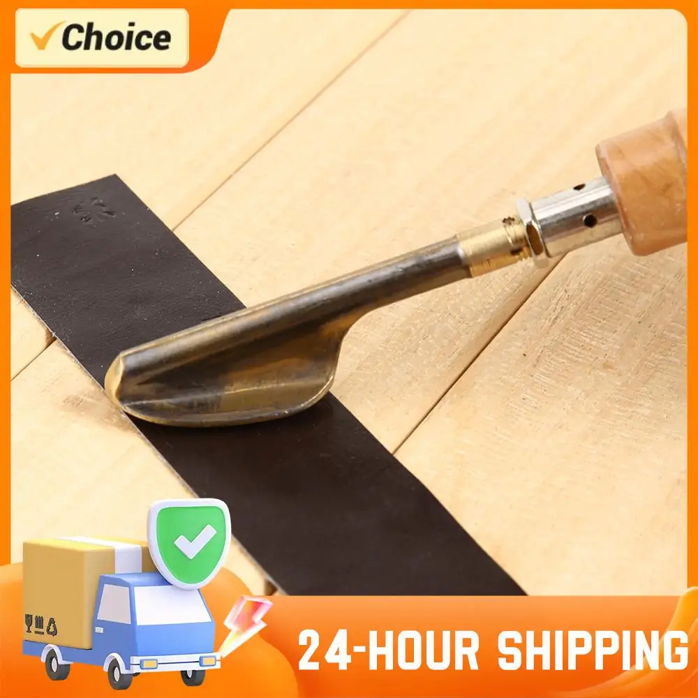 

Portable Wood Handle Mini Electric Iron for Leather Clothing Bag Shoes Crafting Surface Wrinkle Removal Household Repair Tool