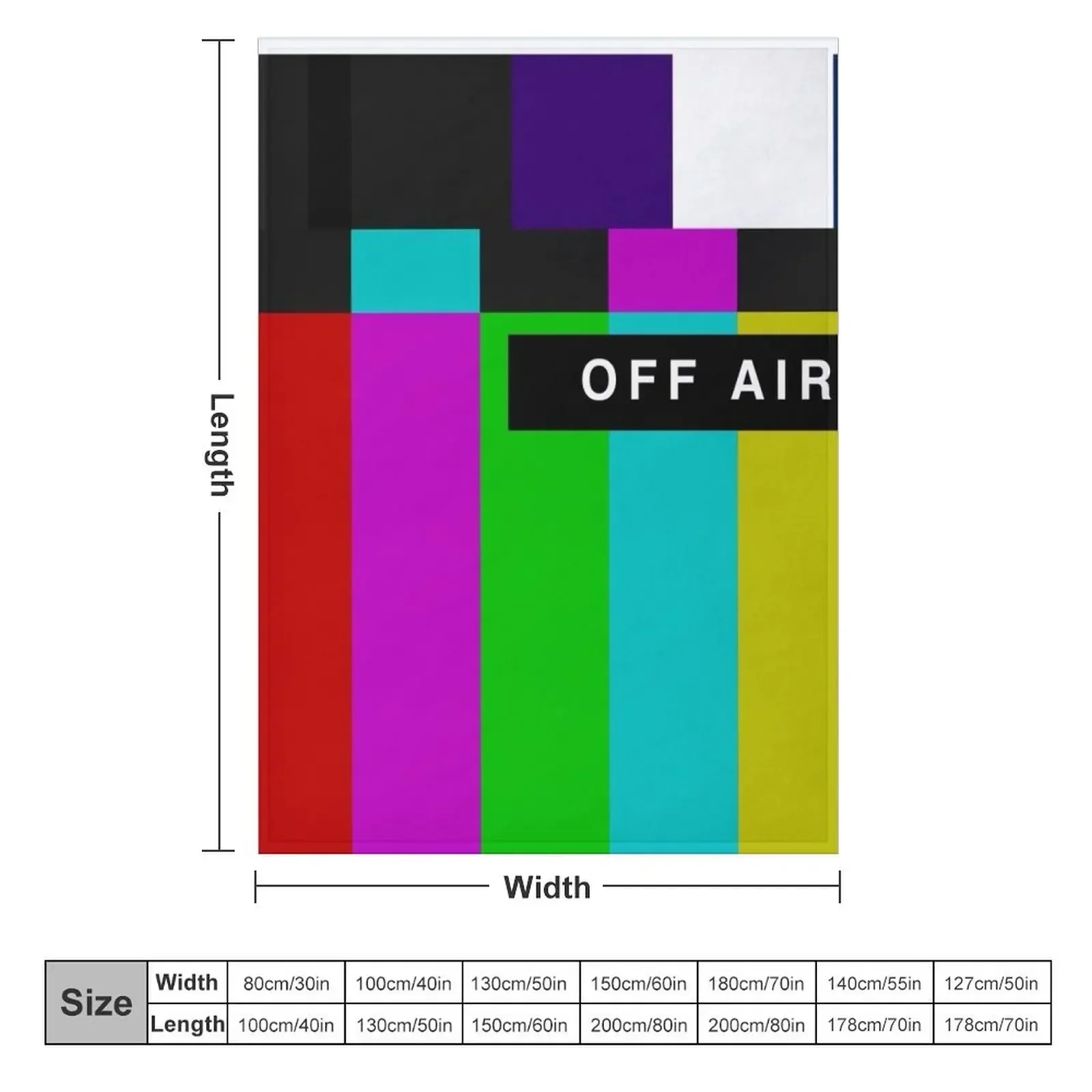 OFF AIR TV test pattern Throw Blanket Luxury Thicken cosplay anime Blankets