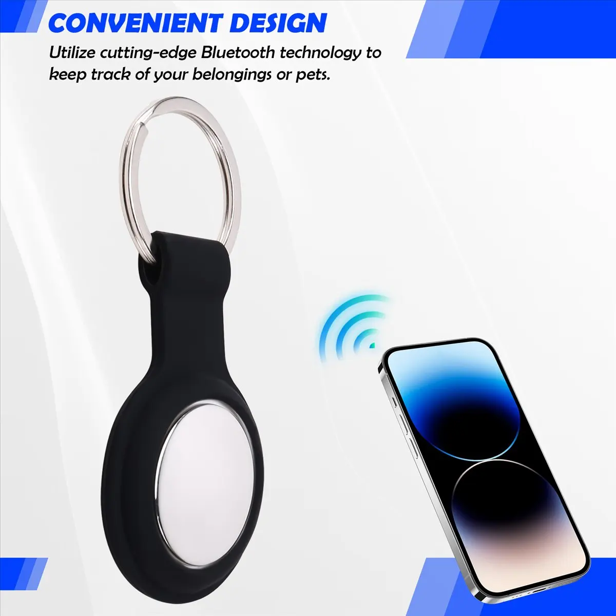 L77A Smart Bluetooth GPS Tracker Round Anti-Lost Device Tracking Locator Smartphone Wallet Key Anti-Lost Device