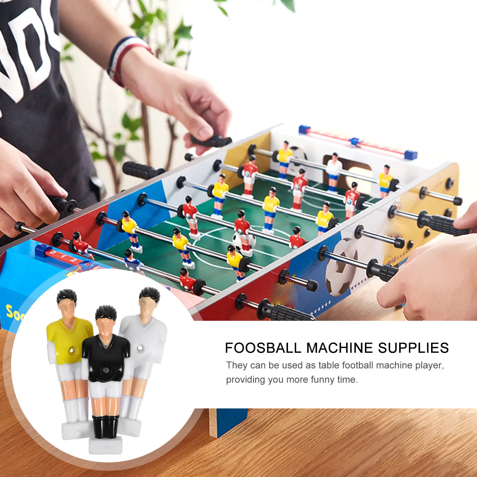 3Pcs Foosball Athletes PVC Lightweight Table Football Players Desktop Football Machine Replacement Accessories