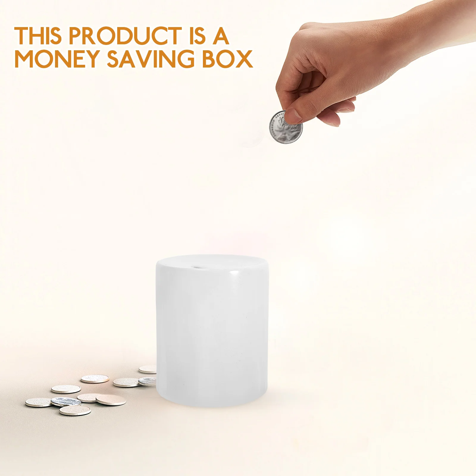 

Column Ceramic Piggy Bank Large Capacity Money Saving Pot Coin Storage Container for Home Decoration and Gift Ceramic Piggy Bank