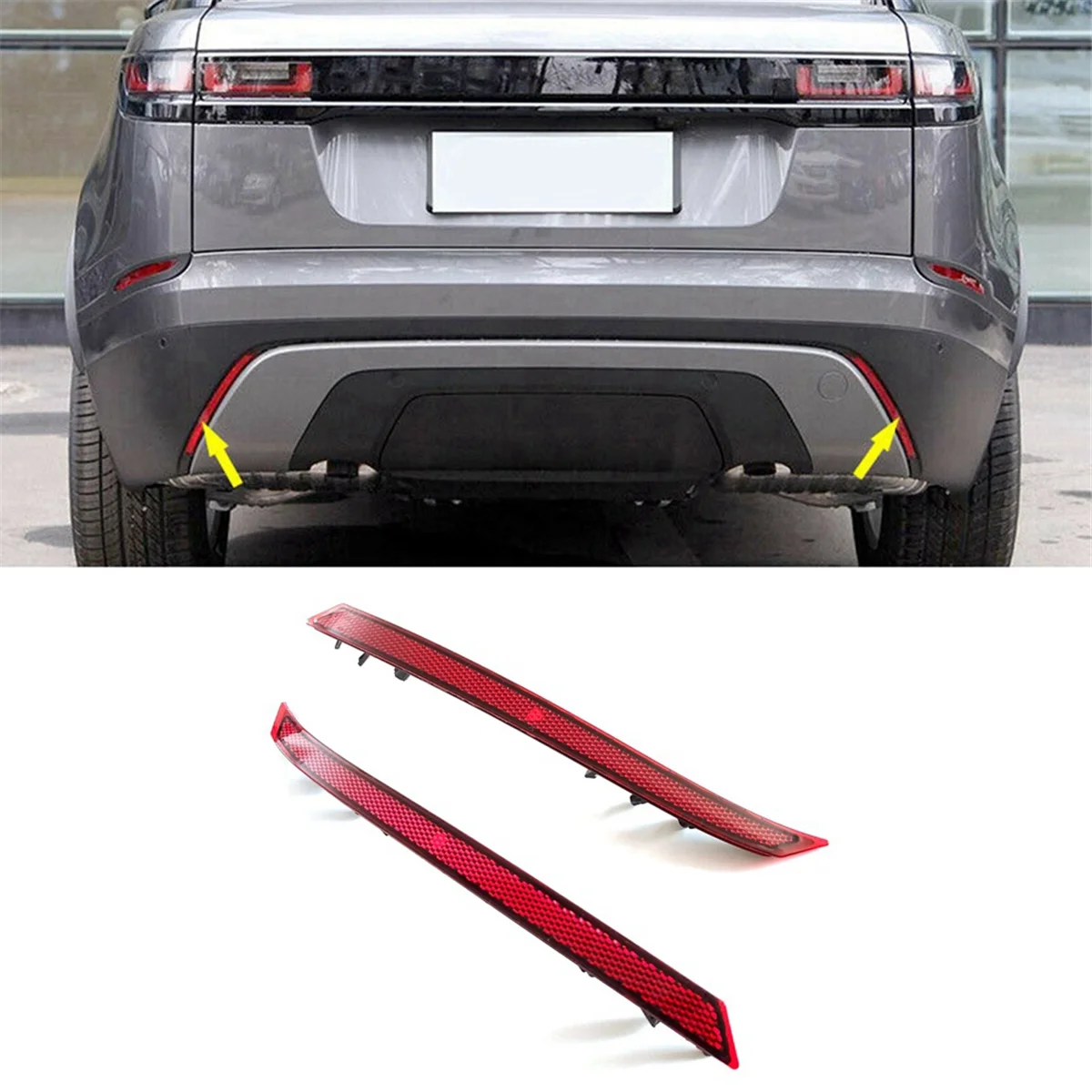 

Automotive Rear Bumper Reflector Bumper Reflector Strip for Range Rover Velar L560 2017-2023 LR093435 LR093436