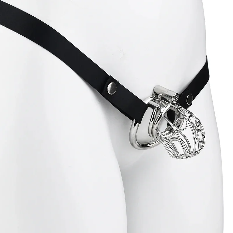 الصلب الجوف PA قفل حشفة ثقب الذكور CBT العفة قفص جهاز قوس حلقات القضيب السادية BDSM لاعب متقدم الجنس لعب الرجال