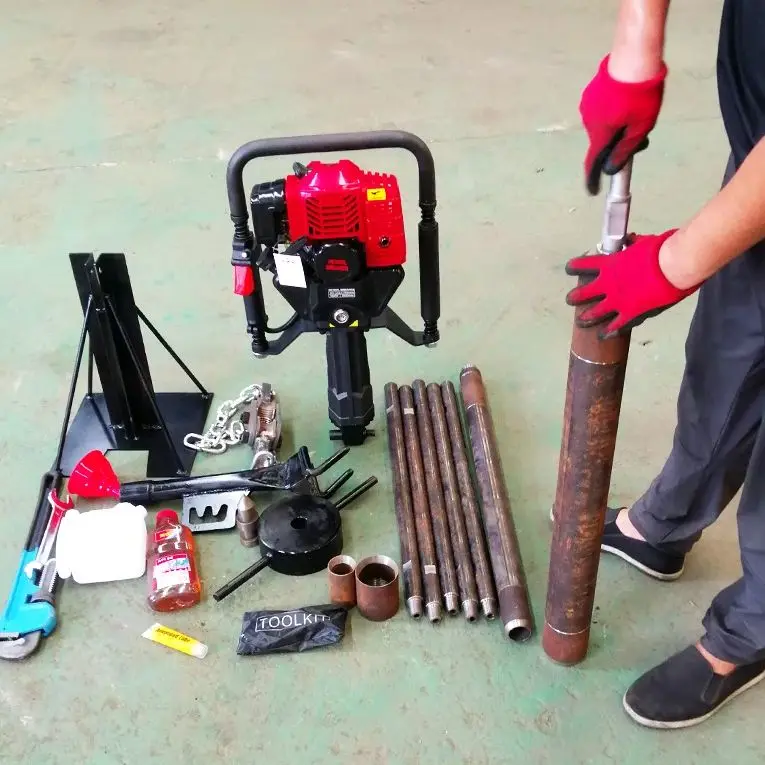 Customized Accurate Sampling Backpack Drill Machine Petrol Diesel 15M Depth Soil Rock Concrete Portable Design