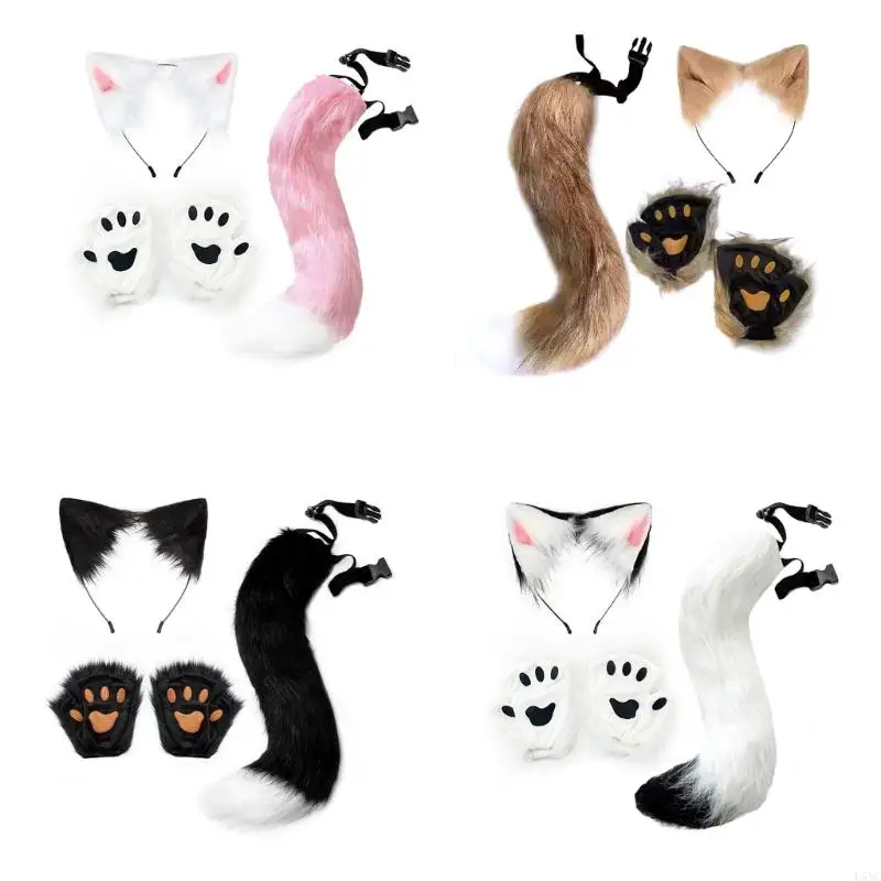 

L5YC Подробный тонкий план обуви животных из искусственных волос для костюмов на Хэллоуин