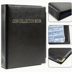 240pcs Leather Loose-leaf Binder Coin Collection Book Badge Commemorative Coin Collecting Album Home Coin Collection Album