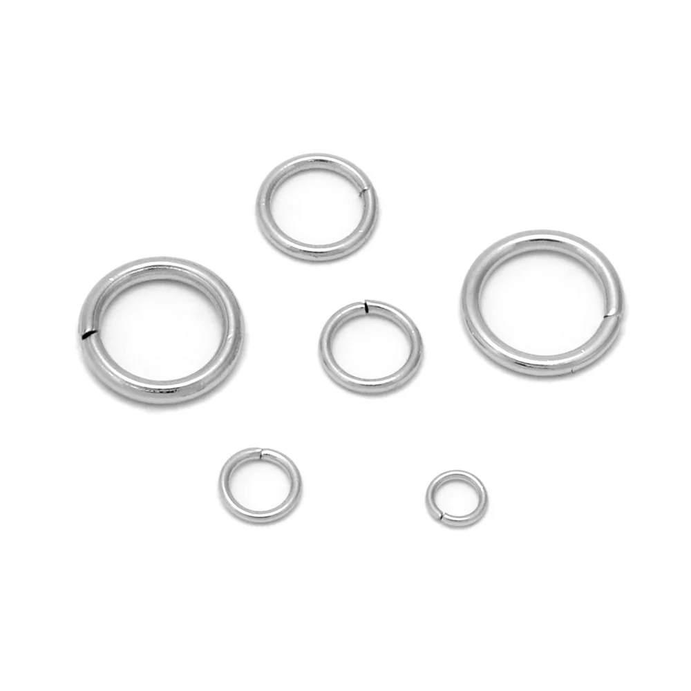 100/200pcs Stainless Steel Water Gold Plated Jump Rings for Jewelry Making Supplies Findings Necklace Earring Repairs 5mm 6mm