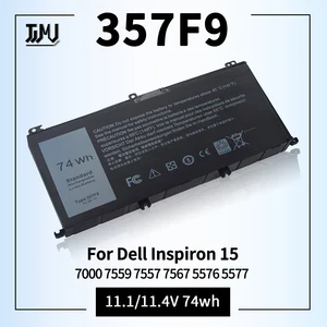 Laptop batarya 74wh 357f9 için dell ınspiron 15 7000 7559 7557 7567 5576 5577 ıns15pd serisi p65f 71jf4 0gfj6 p57f 071jf4 0357f9 Pilde 6 büyük satış, dell 7559-no. 2