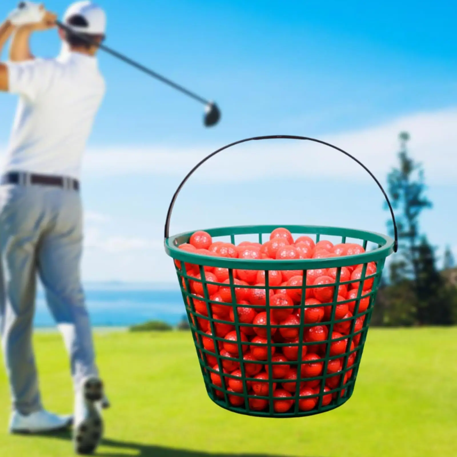 

Golf Ball Basket, Carrying Bucket, Outside, Supplies, Practical, Training, Storage Organizer, Golfball Container Bucket