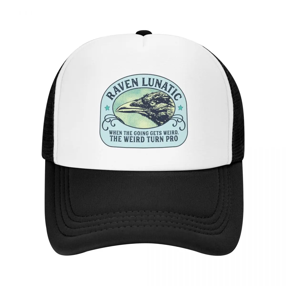 Raven Lunatic - When the going gets weird, the weird turn pro - Hunter S Thompson Quote Baseball Cap Hood hiking hat Girl Men's