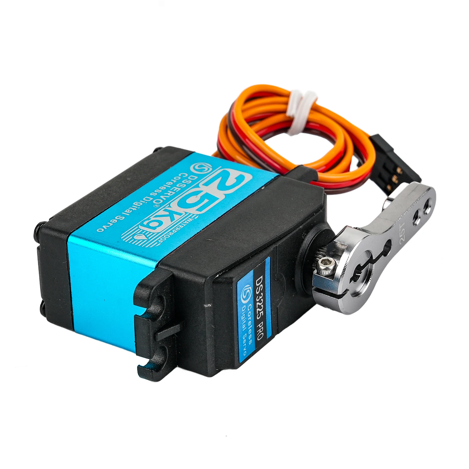 25KG Digital Servo Steel Gear Coreless Motor Waterproof IP66 180/270 Degree High Torque for RC Car Robot Airplane DIY Toys