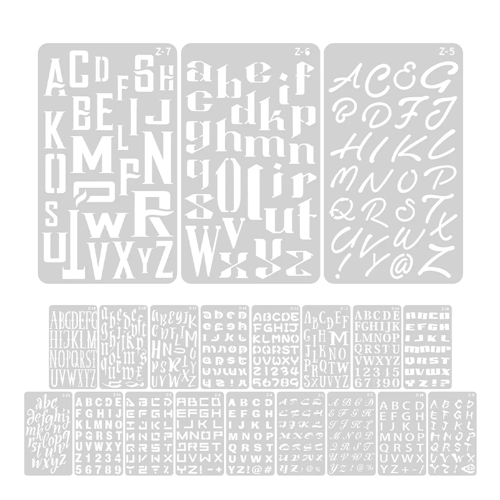 

Letter Template Ruler 2 Sets Alphabet Stencil Creative Scrapbooking Supplies Versatile Combinations Clean Portable