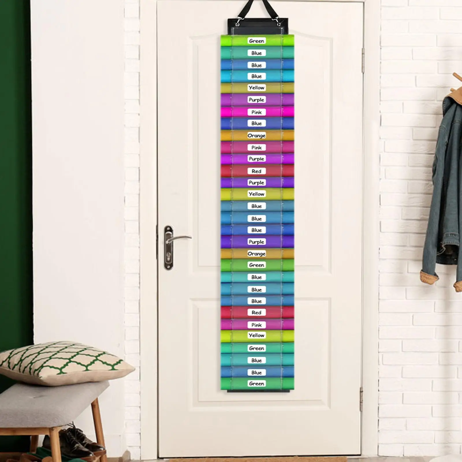 

Oxford Cloth Vinyl Roll Organizer Double Sided Large Capacity Wall Hanging Storage for Craft Room DIY Supplies