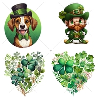 Just Heat Press It feeling lucky cute saint patrick clover animals dogs owls shamrock leaves gomes four leaf good luck