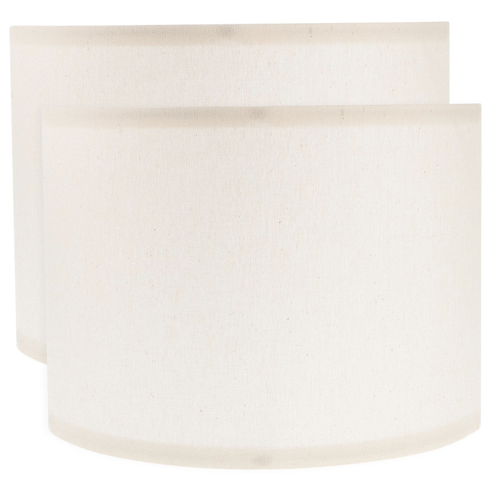

2 Pcs Linen Lampshade 260x190MM Beige Grey Fabric Table Bedside Shades Vintage Replacement Lighting Cloth Cover Accessories