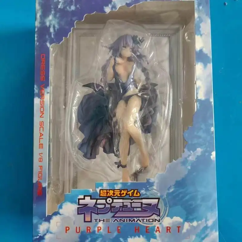 

New Anime Figure Hyperdimension Neptunia Purple Heart 3d Photo Frame Purple Dress Boxed Collectible For Adult