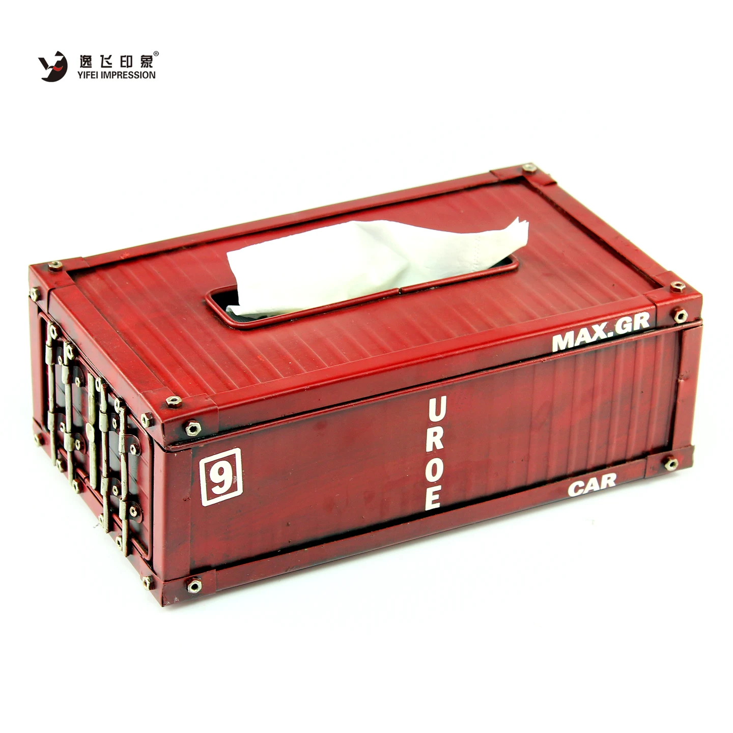 Kotak Tisu Kontainer Pengirima - Home Office Industrial Style ulasan dan harga