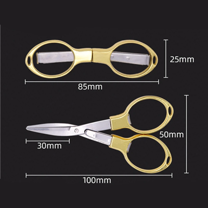 Multifunctional Folding Stainless Steel Fishing Scissors Travel Portable Scissors for Fishing Sewing Tools Rose Gold Scissors