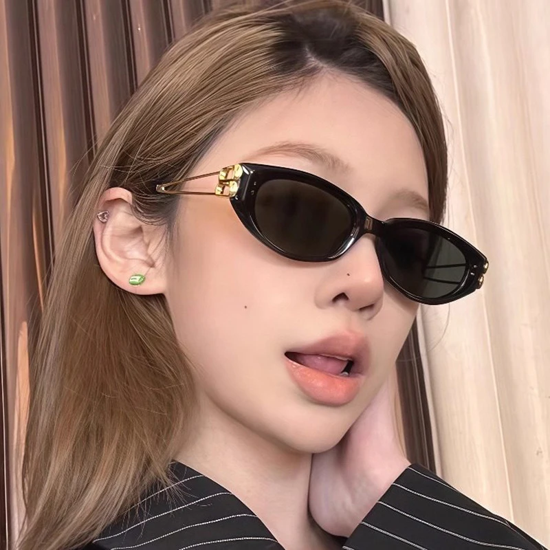 Small frame glasses fashion all-match myopia sunglasses men and women outdoor custom prescription sunglasses 0~-6.0