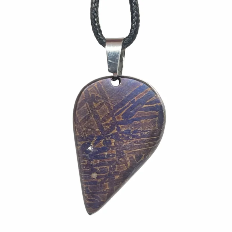 Muonionalusta Meteorite Pendant Blued Etched Widmanstatten Pattern Irregular Shape Iron Meteorite Necklace Jewelry LK493