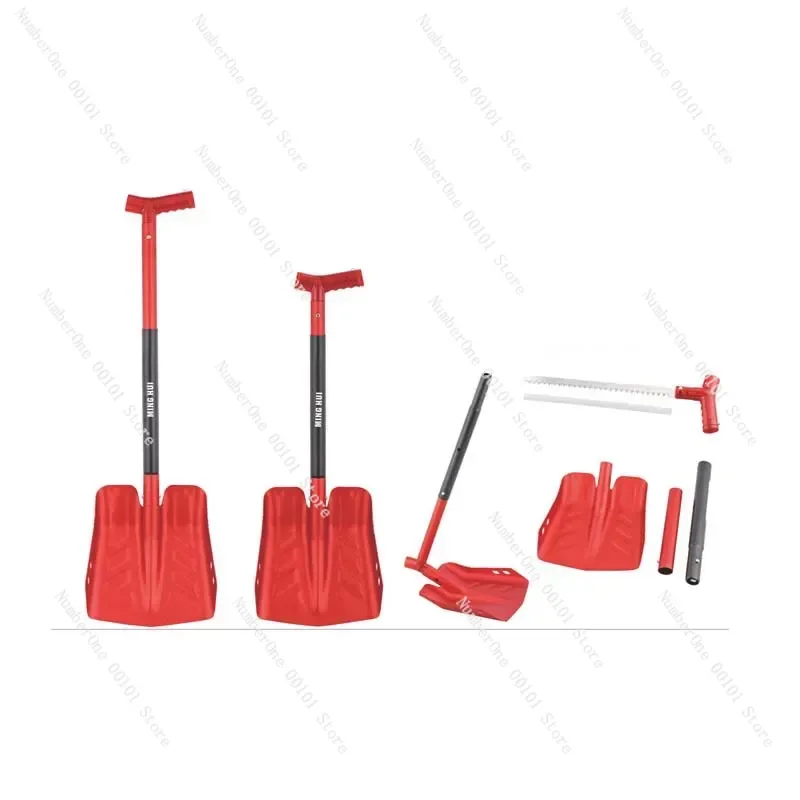 Telescopic Snow Shovel Large Aluminum Alloy Ice Breaker Saw Car Handle Enhanced Heavy Duty Winter Vehicle Cleaning Tool For