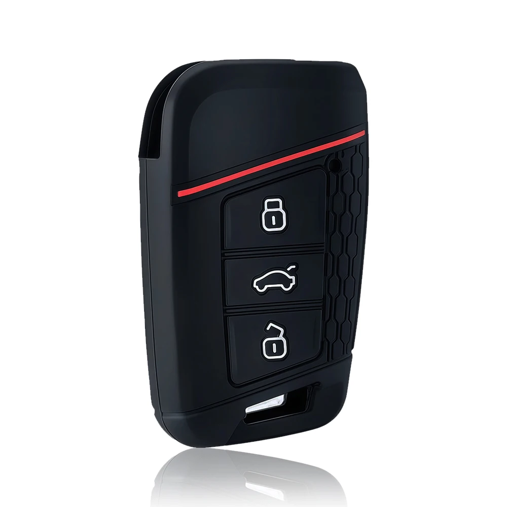 3 Button Silicone Remote Car Key Case Cover For VW PASSAT B8 Skoda Kodiaq Superb A7 Car Keyless Fob Shell Holder Protector